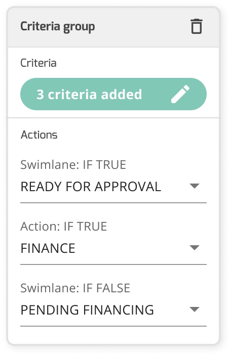 Criteria group component