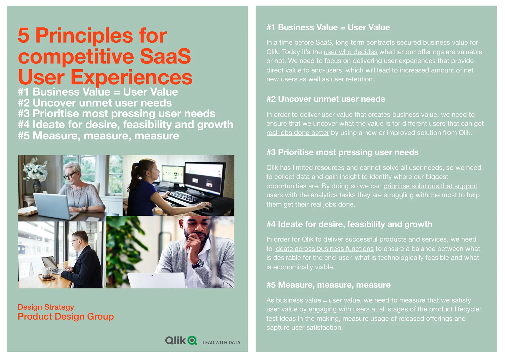 5 Principles for competitive SaaS User Experiences (Qlik)
